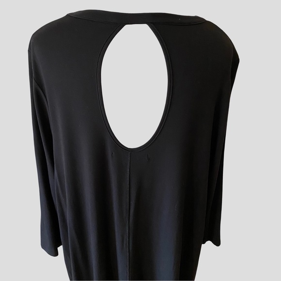 In Every Story Black Soft Jersey Knit Lounge relaxed Midi Dress. Size 1X - Picture 7 of 15